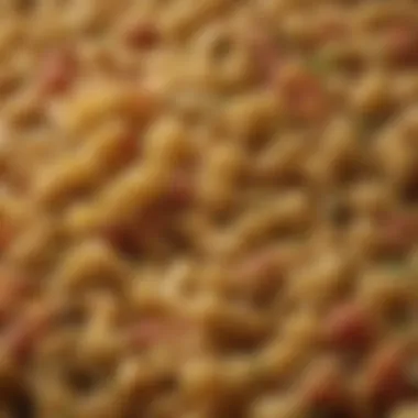 Textured Quinoa Pasta A close-up of cooked quinoa pasta showcasing its texture and color