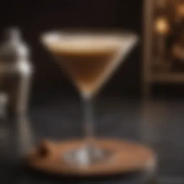 The Creamy Elegance of the Coffee Martini Elegant Coffee Martini with a creamy texture