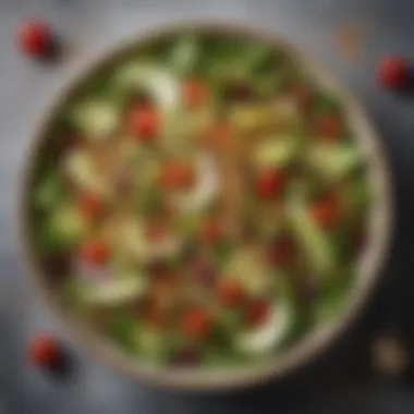 Nutrient-Packed Salad with Flaxseeds A vibrant salad sprinkled with flaxseeds for added nutrition