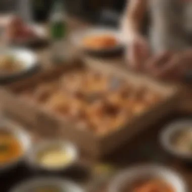 A cozy setting for enjoying a food box with friends