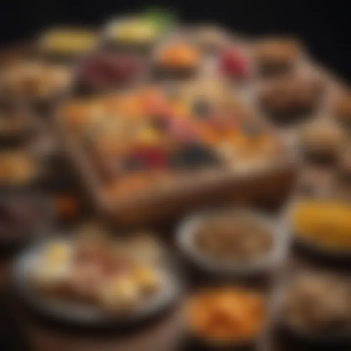 A gourmet selection of artisanal snacks and delicacies