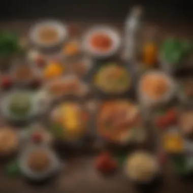 A beautifully arranged meal kit with fresh ingredients