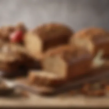 An array of nut bread variations presented elegantly.