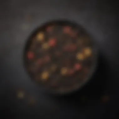 The Richness of Black Tea A vibrant selection of loose leaf black teas in a decorative tin