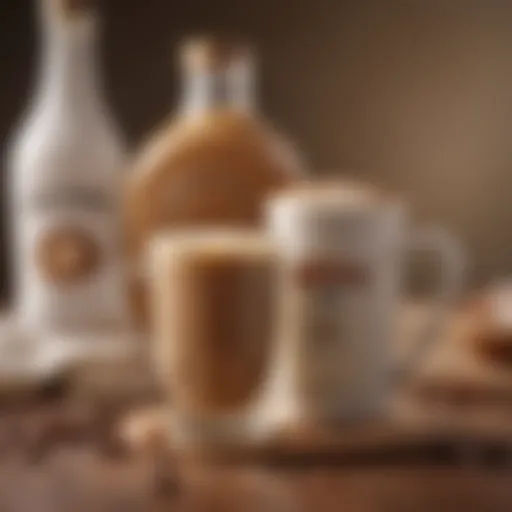 Artisan bottle of luxury alcoholic coffee creamer