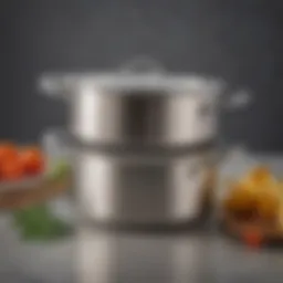 Elegant design of the Martha Stewart saucepan showcasing its polished finish