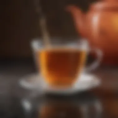 A beautifully brewed cup of tea showcasing its rich color and clarity