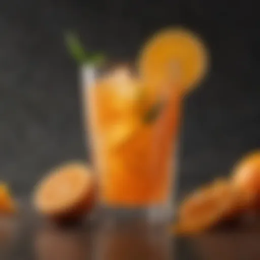 Vibrant Orange Crush drink garnished with citrus slices