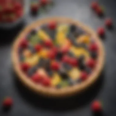 Delicious vegan fruit tart adorned with fresh berries