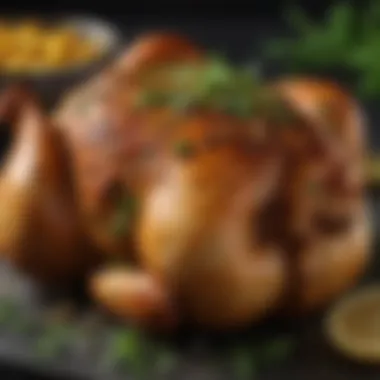 Mughlai Chicken Details A close-up of Mughlai Chicken garnished with fresh herbs