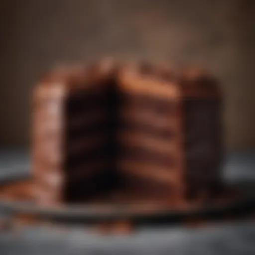 Decadent layers of Brooklyn Blackout Cake showcasing rich chocolate frosting