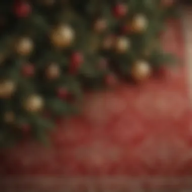 Intricate Festive Patterns for Holiday Cheer Close-up of festive patterns on a Ruggable Christmas rug