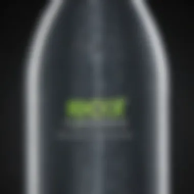 Close-up of eco-friendly materials in water bottle design