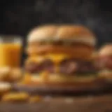 A beautifully assembled Sonics Grilled Cheese Burger showcasing layers of melted cheese and juicy beef patty.