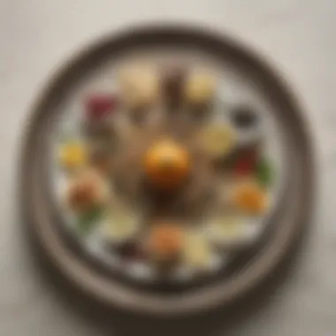 Symbolism of the Seder Plate A beautifully arranged seder plate showcasing symbolic foods.