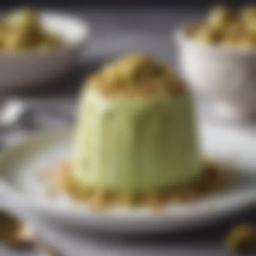 A vibrant dessert featuring instant pistachio pudding