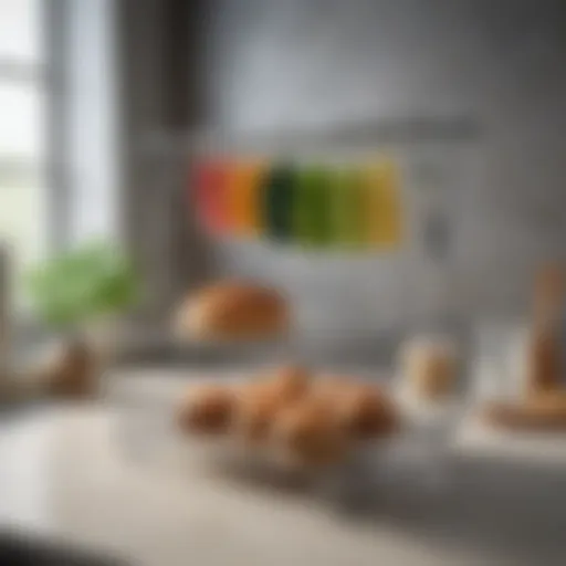 Elegant drying rack displaying various types of kitchen items