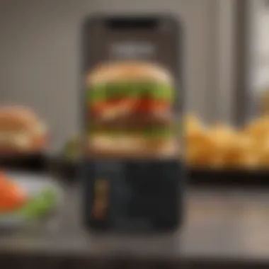 Menu Options in the Veggie Grill App Screenshot of the Veggie Grill app interface showcasing menu options