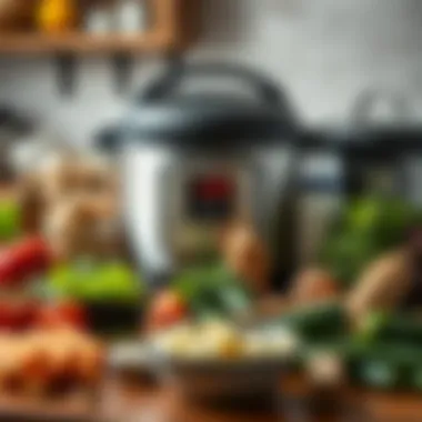 Ingredients for Instant Pot Recipes An array of ingredients ready for use with the Instant Pot