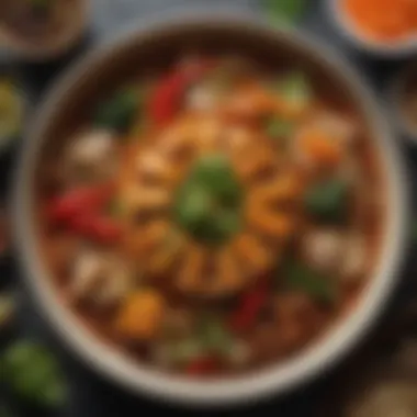 Artistic Presentation of Vegetarian Chinese Cuisine A beautifully plated traditional vegetarian Chinese dish showcasing intricate presentation