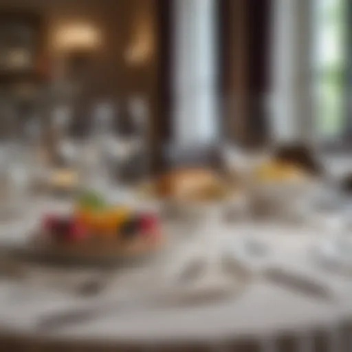 Elegant table setting in a fine dining restaurant