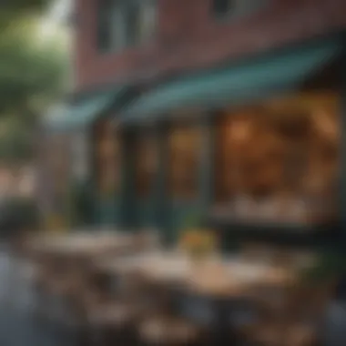 Charming Outdoor Dining in the City An inviting outdoor dining space that enhances the dining experience