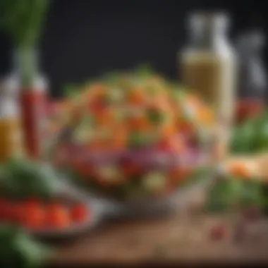 Vibrant Vegetable Salad for Digestion A vibrant vegetable salad highlighting digestion-friendly ingredients