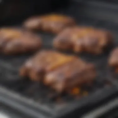 Detailed view of the features of a 3-burner BBQ grill