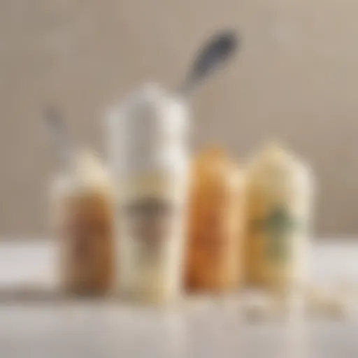 Various types of whipping cream available at Safeway