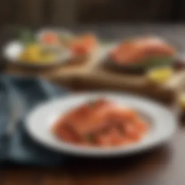 Culinary Creations with Alaskan Wild Salmon Artfully arranged dishes featuring Alaskan wild salmon