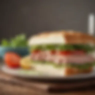A Visual Delight: The Tuna Sandwich A beautifully assembled tuna fish sandwich on a plate