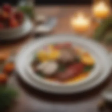 A Culinary Masterpiece of Seasonal Ingredients Artfully arranged plate showcasing seasonal ingredients
