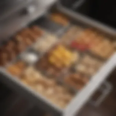 Efficiently Organized Drawer Well-organized drawer demonstrating optimal space utilization.