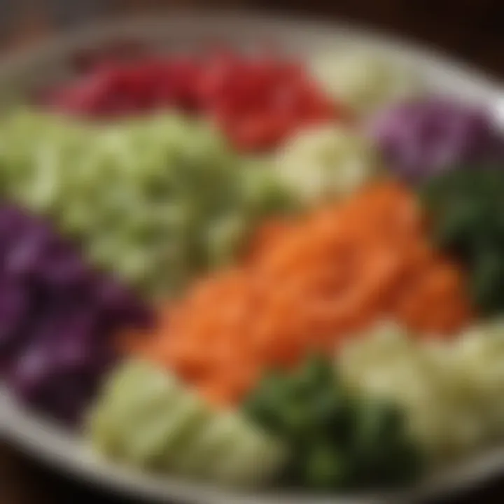 A colorful assortment of fermented vegetables