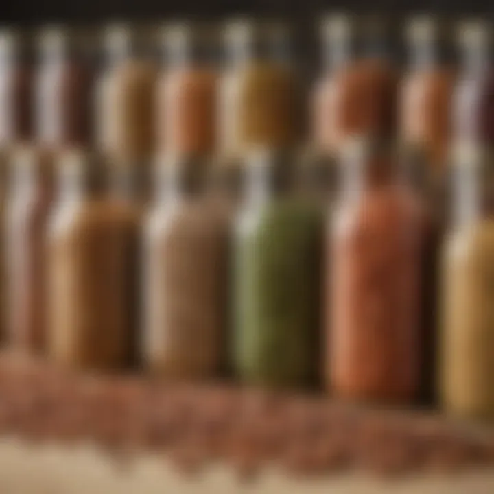 A diverse selection of dried legumes in jars showcasing long-lasting nutrition.