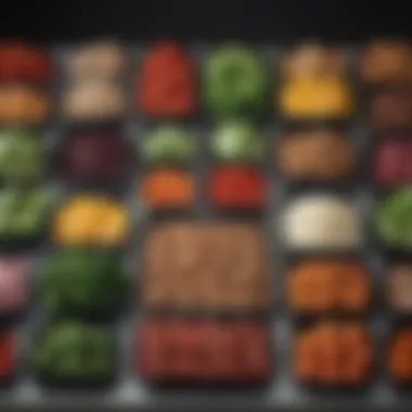 Fresh Ingredients for Meal Prep Fresh ingredients neatly arranged for meal prep