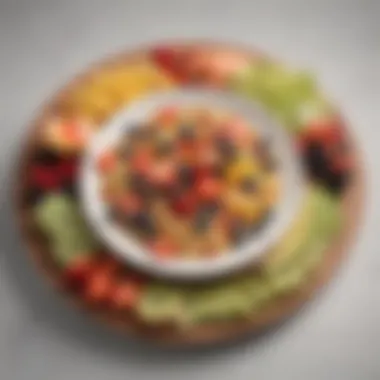 Balanced Meal with Heartburn-Friendly Fruits Balanced meal featuring heartburn-friendly fruits