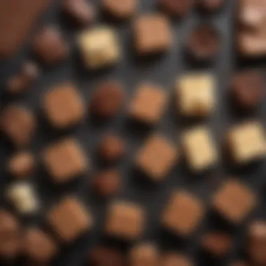 Various ingredients laid out for fudge preparation, including sugar, butter, and chocolate