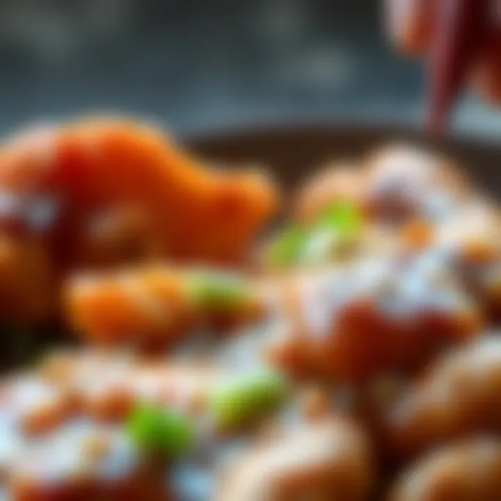 A close-up of perfectly cooked garlic chicken with a glossy sauce