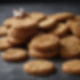 An array of ginger nuts biscuits showcasing their distinctive texture and color