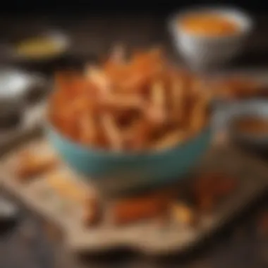 Delicious Air-Fried Sweet Potato Fries A bowl of air-fried sweet potato fries