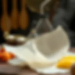 Versatile parchment paper in various culinary applications.