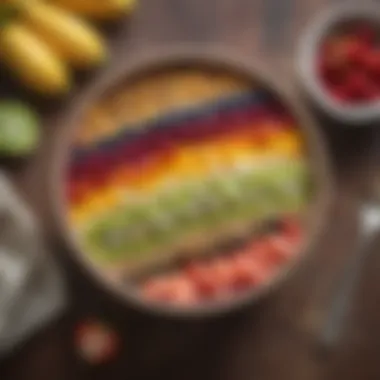 Colorful Smoothie Bowl Delight A vibrant smoothie bowl topped with fresh fruits and seeds