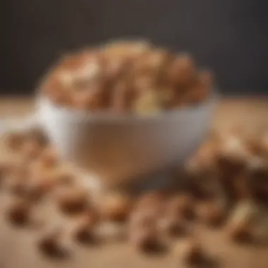 Close-up of a bowl of mixed nuts and seeds for quick snacking