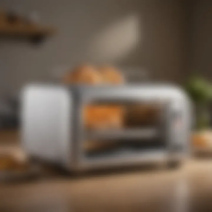 Sleek design of a modern high-speed toaster oven