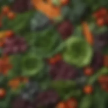 Leafy Greens Packed with Nutrients A colorful display of leafy greens and vegetables