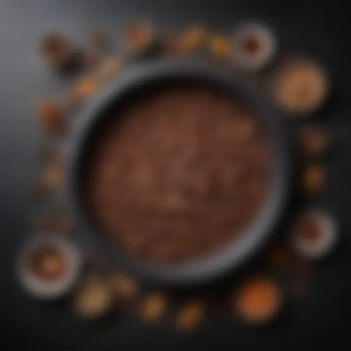 Artistic arrangement of dishes featuring recipes made with Hollander chocolate powder