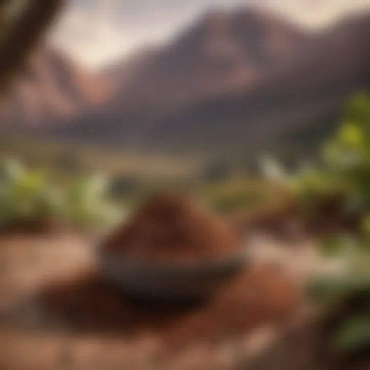Sustainable cocoa sourcing illustrated with natural landscapes