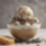 Deliciously creamy cookies and cream ice cream in a bowl