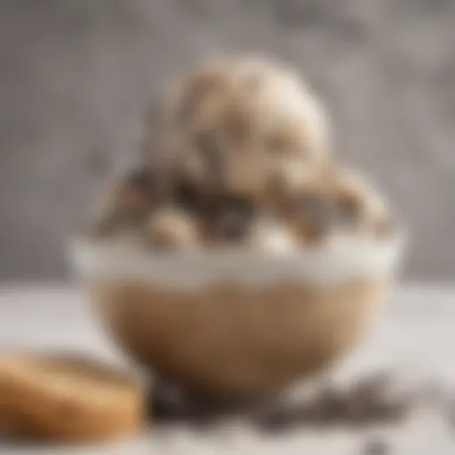 Deliciously creamy cookies and cream ice cream in a bowl